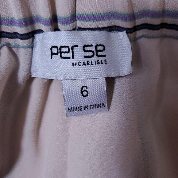 ❤️054 Per se Silk High Waist Wide Leg Striped Pants - Picture 3 of 8